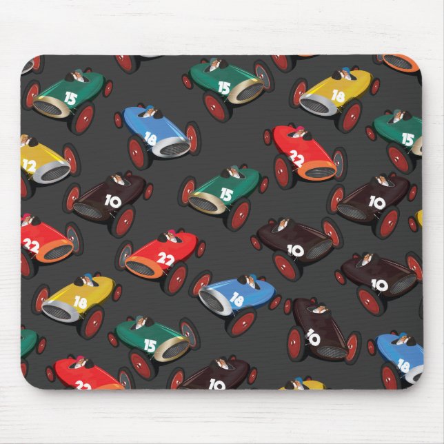 Mousepad Carros de Corrida Antigos (Frente)
