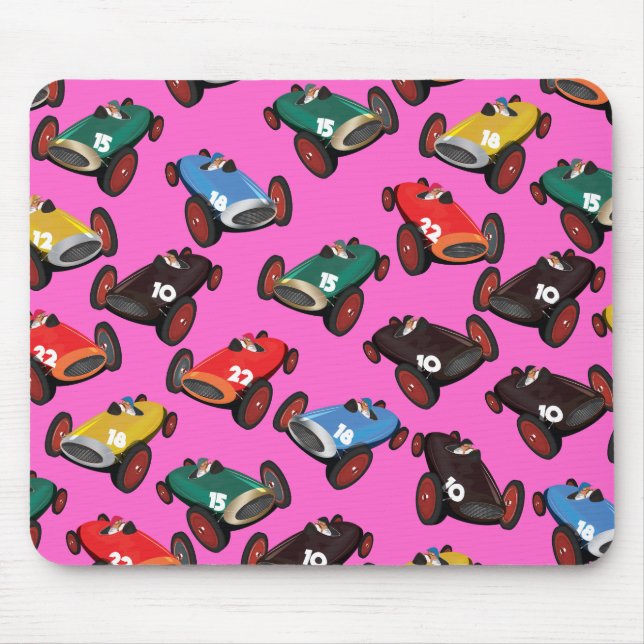 Mousepad Carros de Corrida Antigos (Frente)