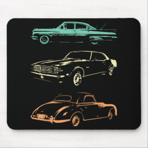 Mousepad Carros vintage - Retro Gráfico dos anos 80 e 90