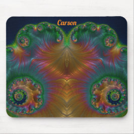 Mousepad CARSON ~ Green Orange Yellow and Blue Design