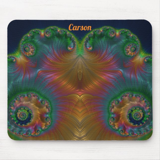 Mousepad CARSON ~ Green Orange Yellow and Blue Design (Frente)