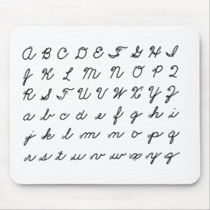 Mousepad carta cursive da escrita
