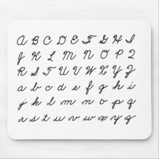 Mousepad carta cursive da escrita
