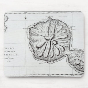 Mousepad Carta da ilha Otaheite, 1769