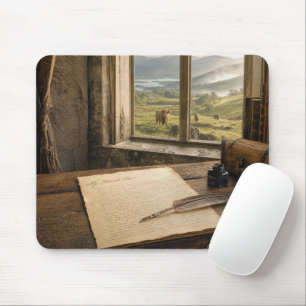 Mousepad Carta de Amor e Pena de Pato