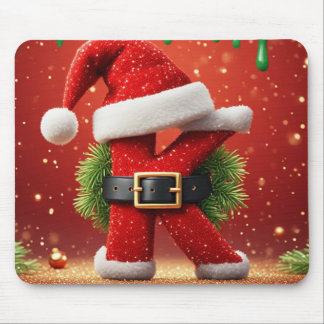 Mousepad Carta de Natal K Com Coroa de Pinheiro Brilho de N
