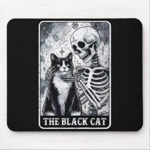 Mousepad Carta de Tarot O Esqueleto de Gato Preto Temporada