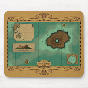 Mousepad Carta de Vulcania - tapete do rato da versão de