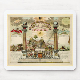 Mousepad Carta emblemática maçónica do Freemason