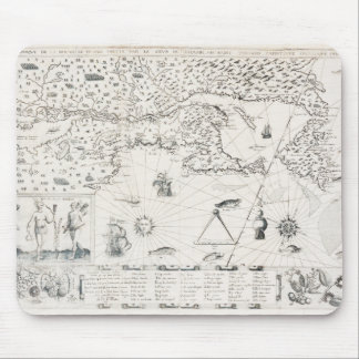 Mousepad Carta Francesa Canadá (Québec) por Champlain 1612