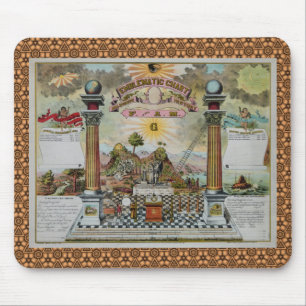 Mousepad Carta maçónica (com beira feita sob encomenda)