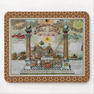 Mousepad Carta maçónica (com beira feita sob encomenda)