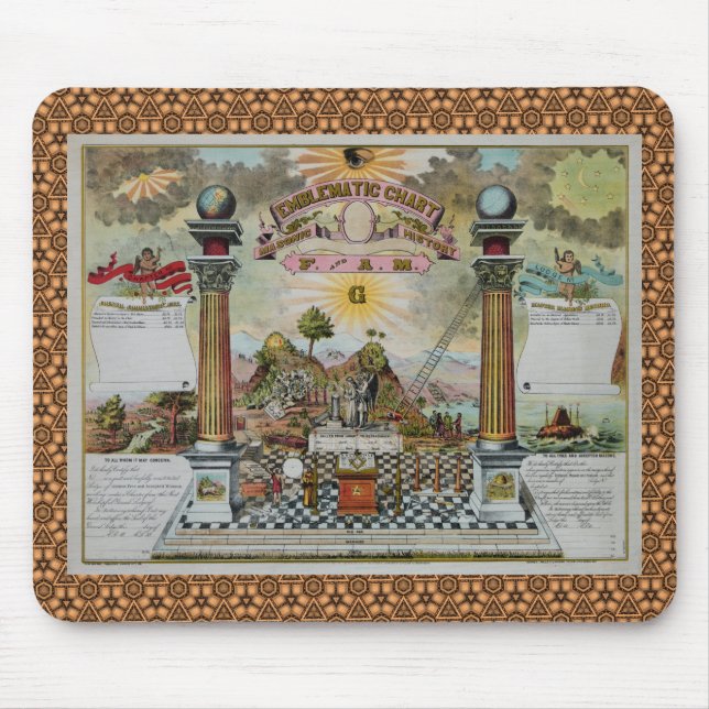 Mousepad Carta maçónica (com beira feita sob encomenda) (Frente)