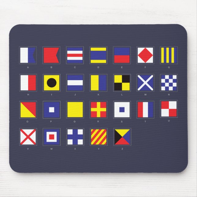 Mousepad Carta náutica da bandeira (Frente)