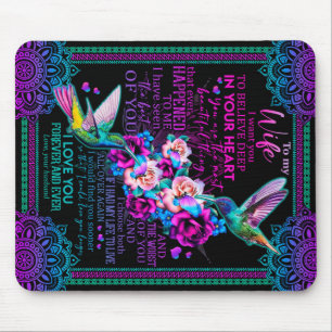 Mousepad Carta Personalizada À Minha Esposa - Beija-Pássaro
