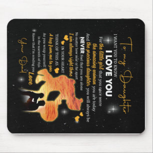 Mousepad Carta Personalizada Ao Meu Amor Filha Do Pai