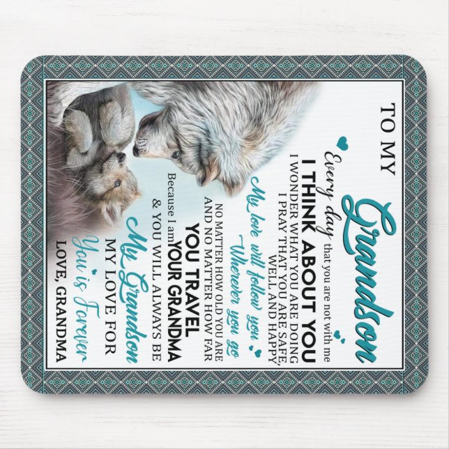 Mousepad Carta Personalizada Ao Meu Avô, Amor Vovô (Frente)