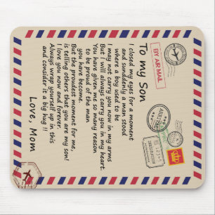 Mousepad Carta Personalizada Ao Meu Filho Da Mãe