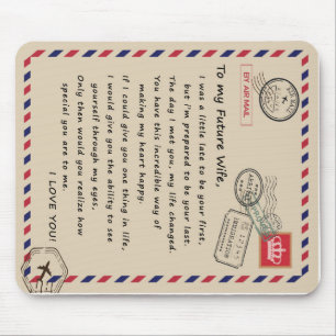 Mousepad Carta Personalizada Para Minha Futura Esposa