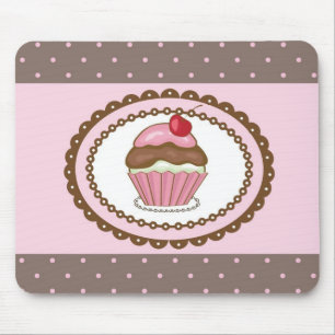 Mousepad Cartão de aniversário com cupcake