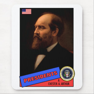 Mousepad Cartão de beisebol de Chester A. Arthur