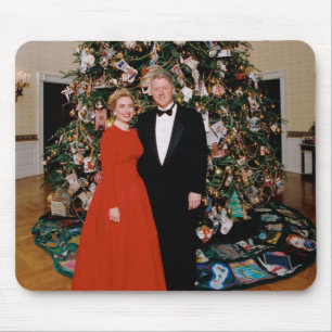 Mousepad Cartão de Natal do Presidente Americano Bill Clint
