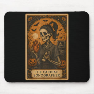 Mousepad Cartão de Tarot de Sonografista Cardíaco do Dia da