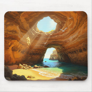 Mousepad Cartão postal Benagil Caves Algarve Portugal
