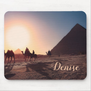 Mousepad Cartão postal de viagem das pirâmides do Egito