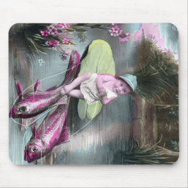 Mousepad Cartão postal francês de abril Vintage