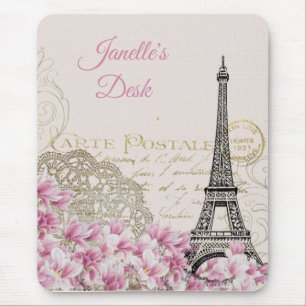 Mousepad Cartão postal Vintage Torre Eiffel Paris