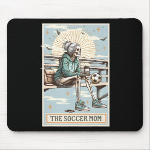 Mousepad Cartão Tarot de Futebol Retro da Mamãe Esqueleto d