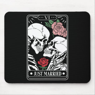 Mousepad Cartão Tarot Recém-Casados Casal Esqueleto Hallowe