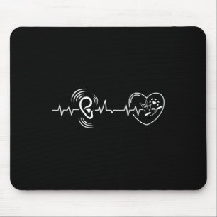 Mousepad Cartaz auricular, linguagem auditiva perda de audi