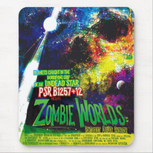 Mousepad Cartaz de Mundos Zumbis do Escritório de Viagens d