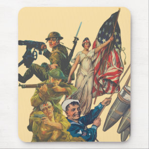 Mousepad Cartaz de propaganda da Primeira Guerra Mundial do
