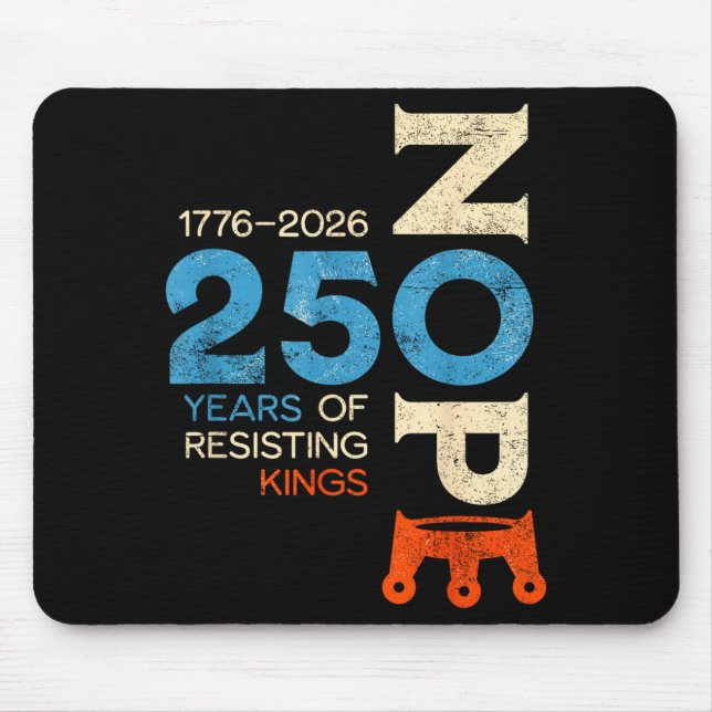 Mousepad Cartaz de Protesto Sem Reis 28 de Março de 2026 (Frente)