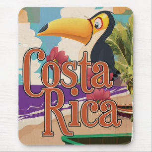 Mousepad cartaz de viagem antigo da Costa Rica