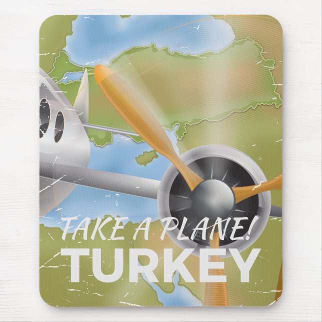 Mousepad Cartaz de viagem antigo da Turquia (Frente)