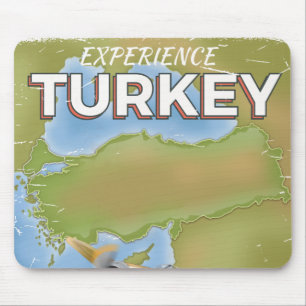 Mousepad Cartaz de viagem antigo da Turquia