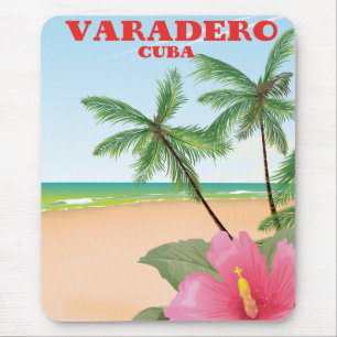 Mousepad Cartaz de viagem da praia cubana de Varadero