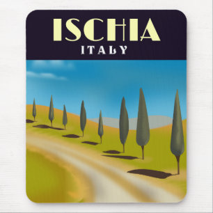 Mousepad cartaz de viagem Ischia Itália