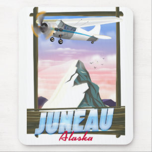 Mousepad Cartaz de viagem Juneau Alasca