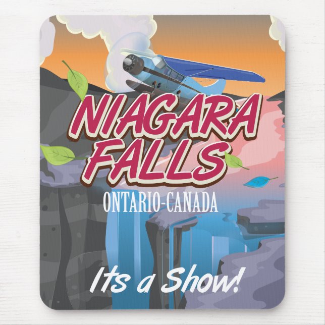 Mousepad Cartaz de viagem Niagara Falls Ontário Canadá (Frente)