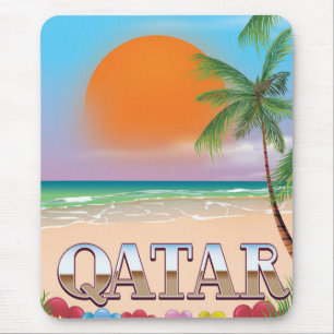 Mousepad cartaz de viagem para o Catar
