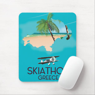 Mousepad Cartaz de viagem para Skiathos Grécia