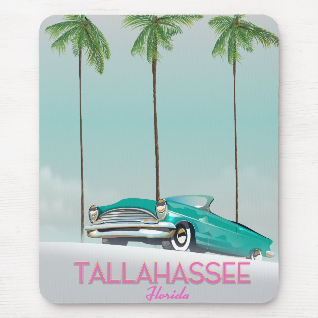 Mousepad cartaz de viagem Tallahassee Flórida (Frente)