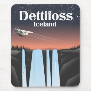 Mousepad Cartaz do viagem de Dettifoss Islândia