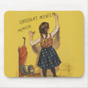 Mousepad Cartaz Francês Vintage Chocolat Menier Arte Bouiss