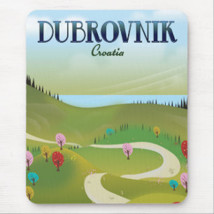 Mousepad cartaz paisagem de dubrovnik croácia.